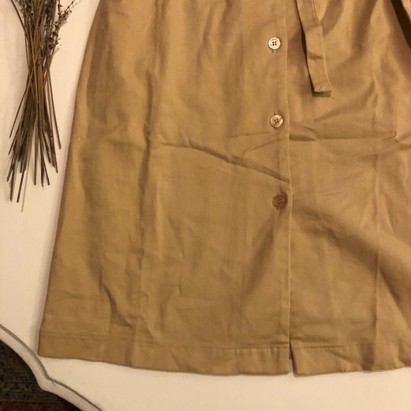 Vintage | Khaki Button Down Collared Mini Dress - Picture 4 of 13